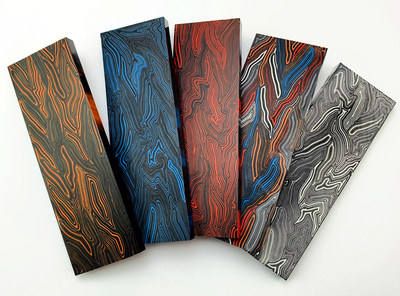 G10刀柄材料 DIY刀具手柄复合材料 大马士革花纹G-10刀柄贴片材料