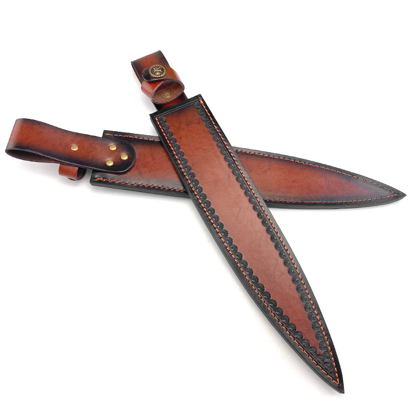 刀鞘/皮套 头层牛皮刀套 皮鞘 刀裤子 户外小直刀套 牛皮刀套刀鞘