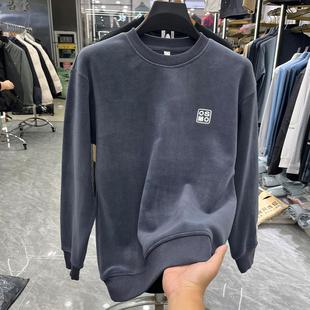 一线代工！双面奥利绒秋冬加绒保暖圆领长袖卫衣男青年百搭休闲