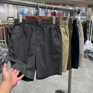 新款 夏季 宽松直筒工装 休闲中裤 子 一线代工 五分裤 男士