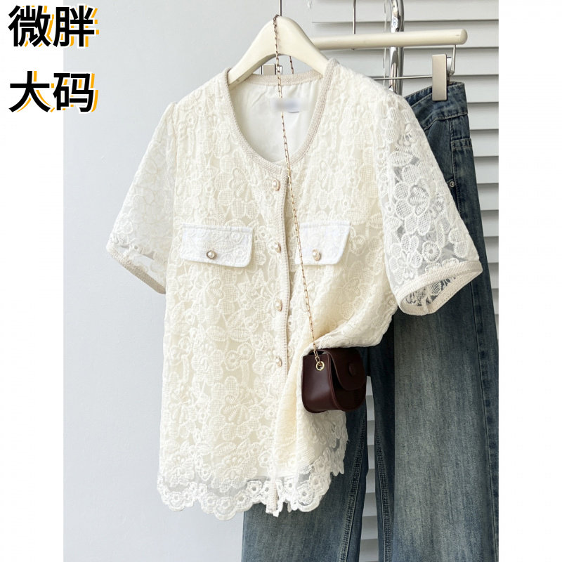 200斤胖妹妹夏季新款气质小香风