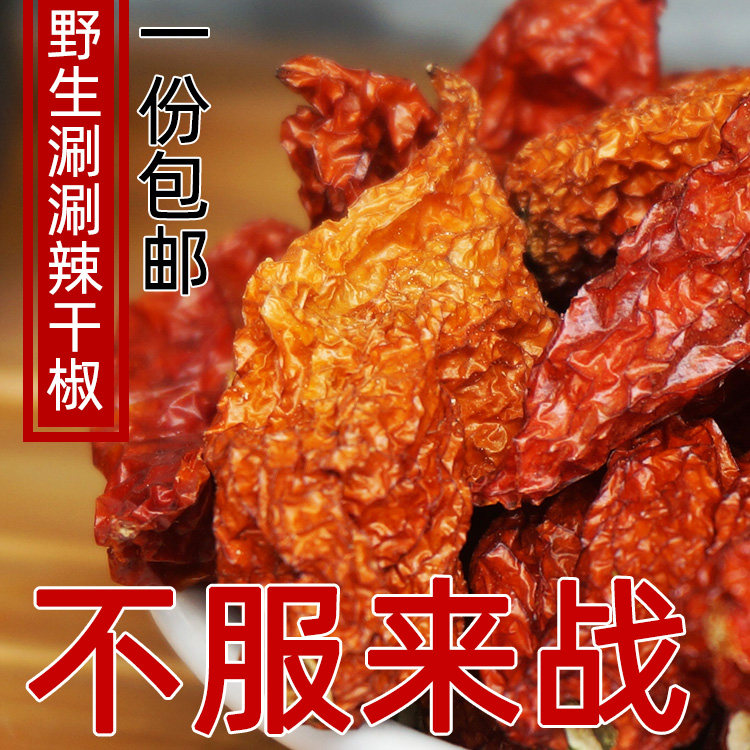 云南德宏芒市涮涮辣干辣椒变态火锅景颇象鼻椒500g包邮爆辣山辣椒
