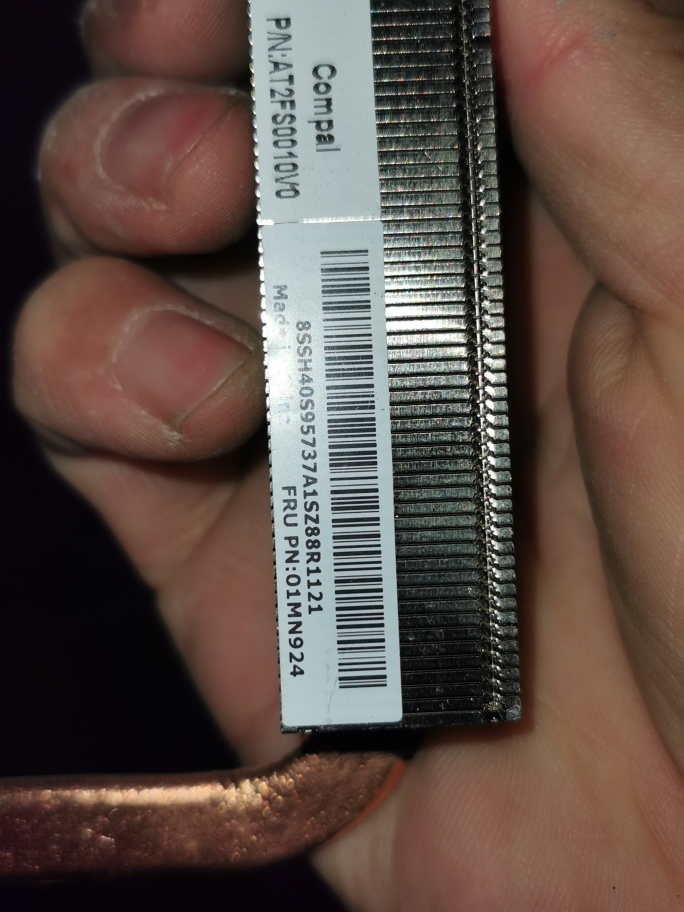 01mn924 联想一体机aio520c-24iwl  a340-22iwl  散热器 铜管