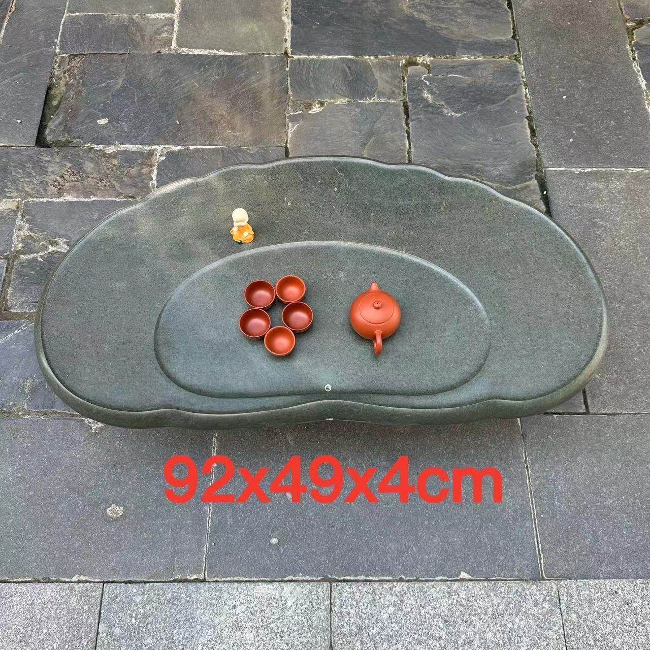 肇庆端砚茶盘天然绿端创意新奇简约风客厅办公室阳台百年茶台茶海