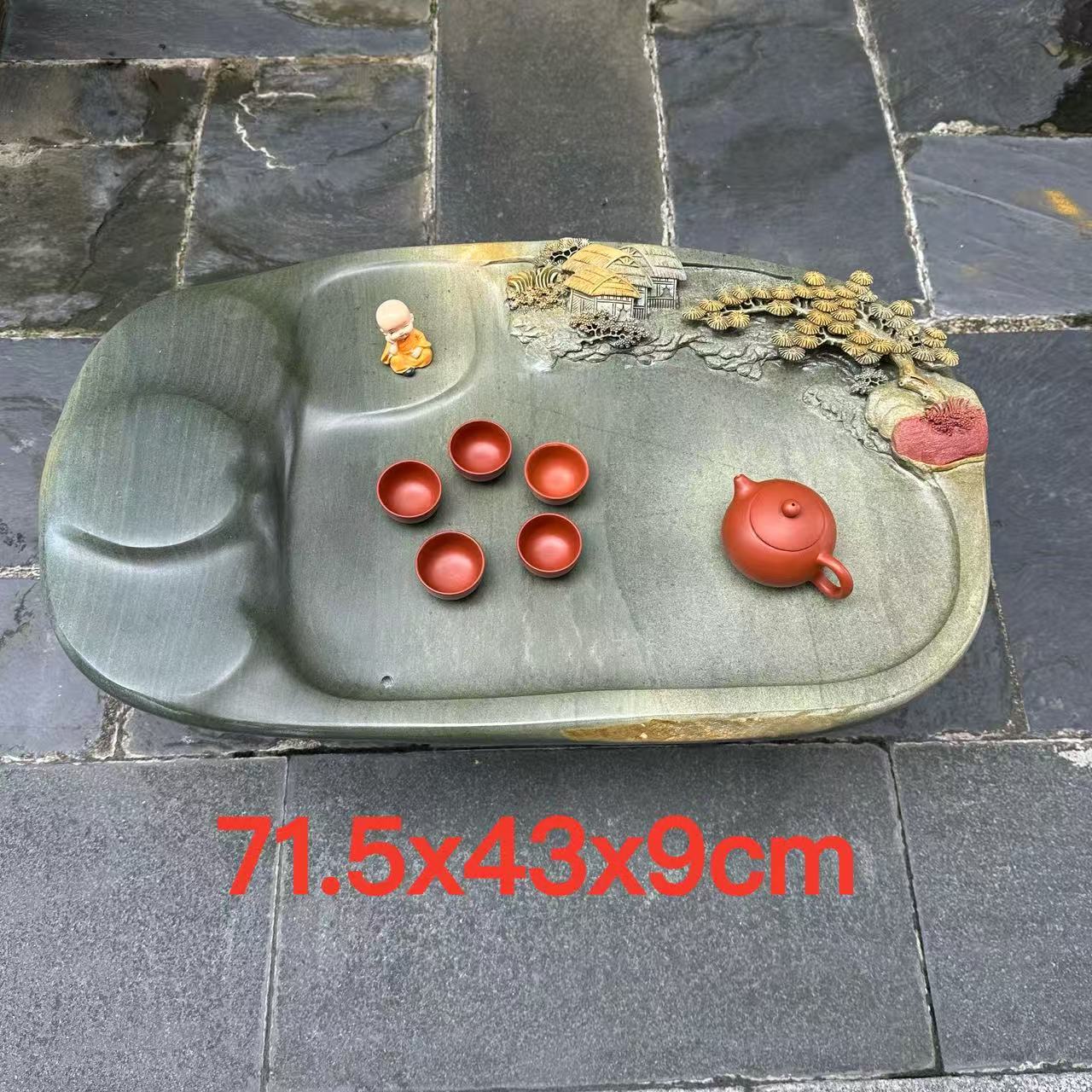 肇庆厂家端石茶盘绿端紫端宋坑创意新奇精雕家用茶桌摆件茶台茶海