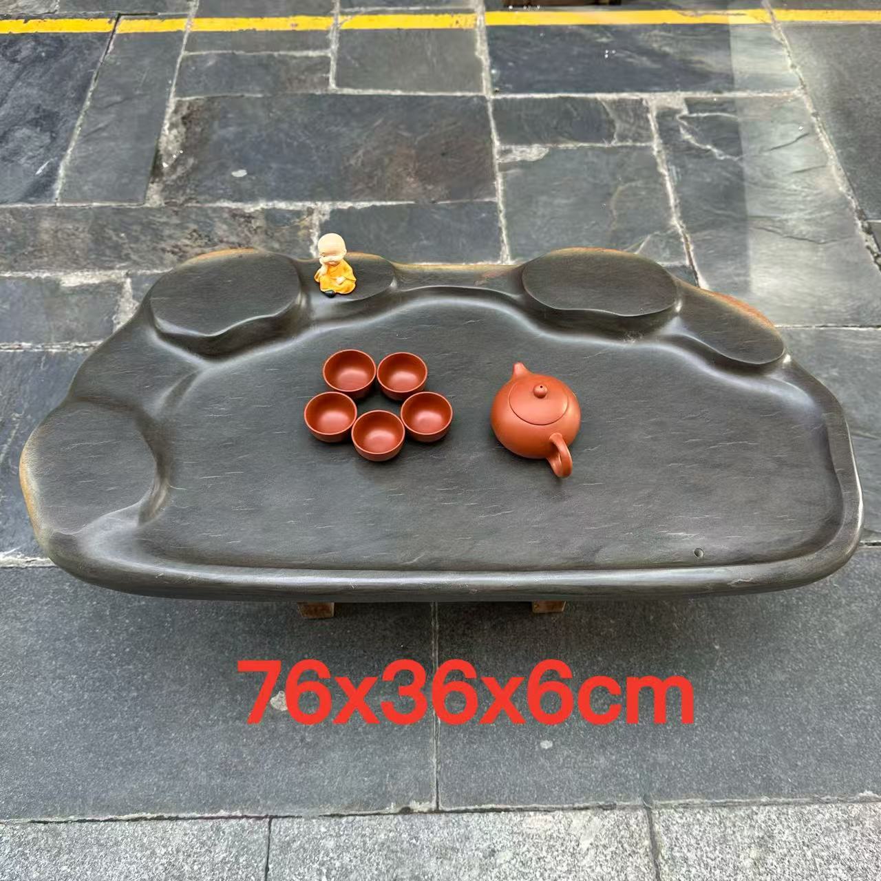 肇庆厂家端石茶盘原石起墩多层次家用客厅功夫茶台茶海简约高档