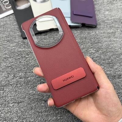 原装正品适用华为matex7原装手机壳官方原产原配真皮革超薄中轴铰链旋转支架防摔保护套X7典藏版简约商务男女