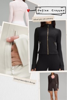 国现Lululemon Define Cropped Jacket Nulu运动短款夹克外套