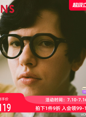 JINS睛姿近视镜CLASSIC复古板材框可加配防蓝光镜片UCF25A228