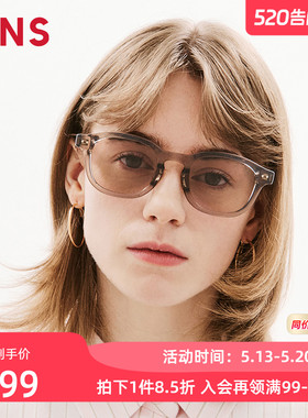 JINS睛姿太阳眼镜新品一体式鼻托复古防晒墨镜防紫外线URF26S093