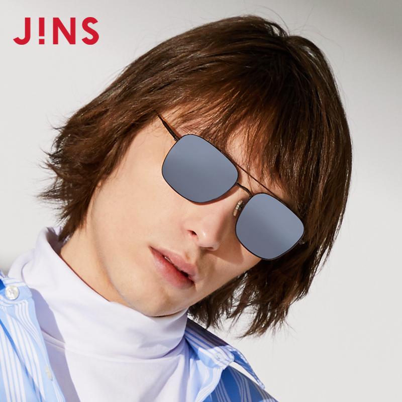 JINS睛姿大框复古金属时尚男女同款太阳镜墨镜防紫外线MMF19S385