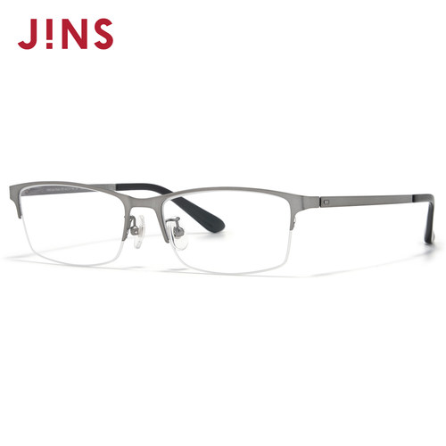 JINS睛姿近视眼镜轻量金属半框小脸可加配防蓝光镜片MMN26A076