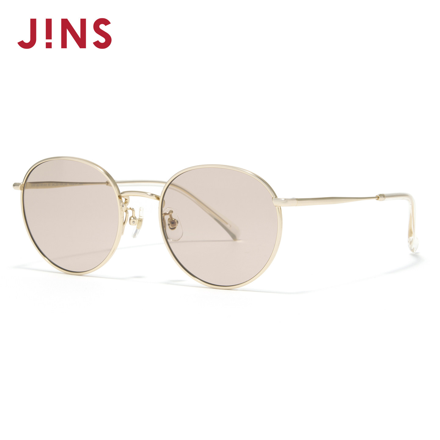 JINS睛姿太阳眼镜复古金属圆框老钱风防晒墨镜防紫外线UMF26S081