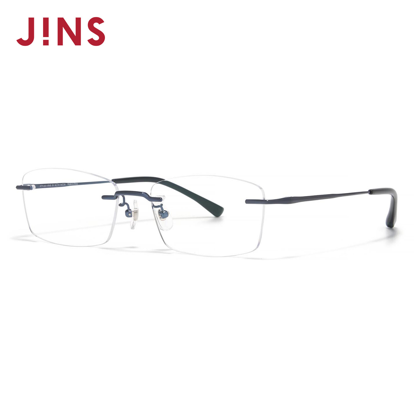 JINS睛姿近视眼镜时尚钛金属方框无框可加配防蓝光镜片MTP26S149
