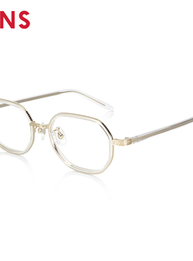 JINS睛姿男女TR90近视镜清新纤细复古框可加防蓝光镜片URF24S215
