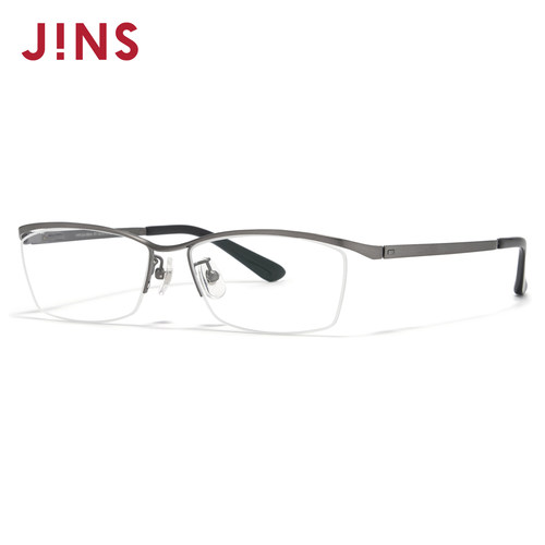JINS睛姿近视眼镜轻量金属半框商务男可加配防蓝光镜片MMN26A080