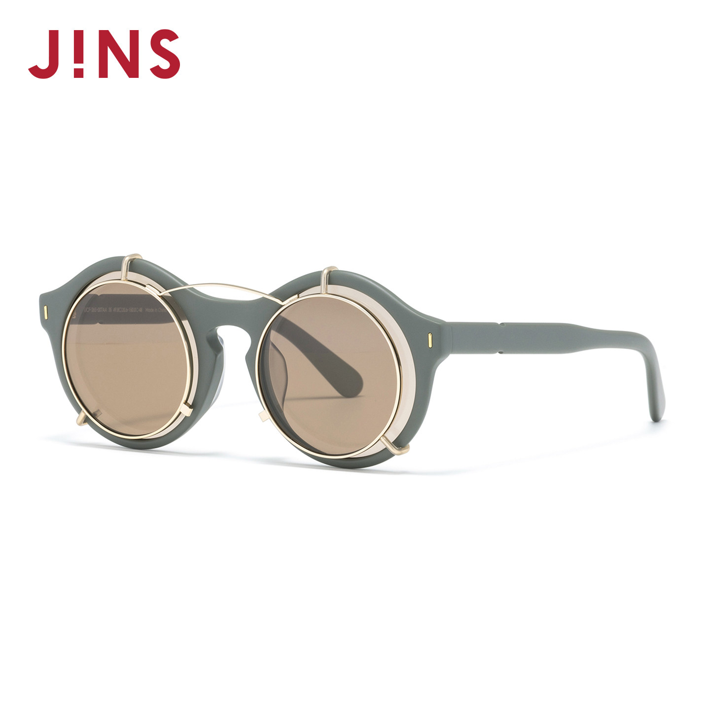JINS睛姿太阳镜个性设计男女同款挂片墨镜防紫外线眼镜UCF26S007