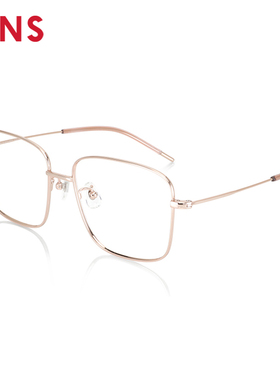 JINS睛姿含镜片近视镜轻量钛框方框可加防蓝光镜片UTF23S128