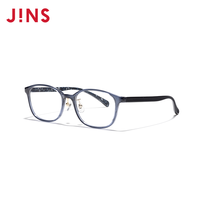 JINS睛姿含镜片华丽碎花图案女近视镜可加配防蓝光镜片LRF23A055