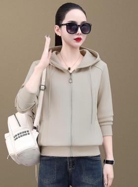 外款套新MUN春季爆款时尚洋气连帽跑步大码衣减龄运上动服女夹克