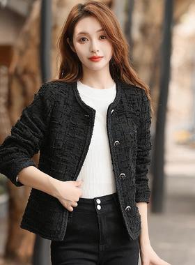 高级感黑色小香风外套女秋气装洋气OU6753圆款领质百搭时尚上短衣