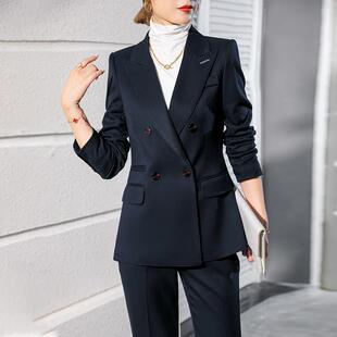 酒红色西装外套秋AL753531冬装气质女女神业范主持人工职作服西服