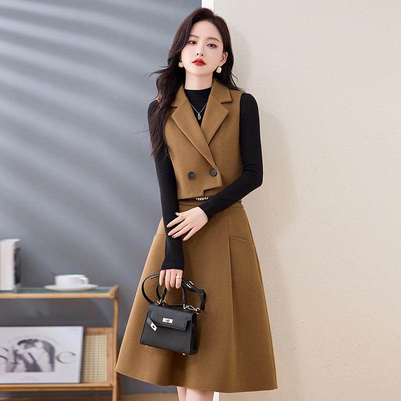 时休闲装秋套冬半新款气质马甲背心身尚裙两件套WA6618裙配腰带,女装/女士精品,时尚套装,淘宝优惠券,粉丝福利购,淘宝优惠卷