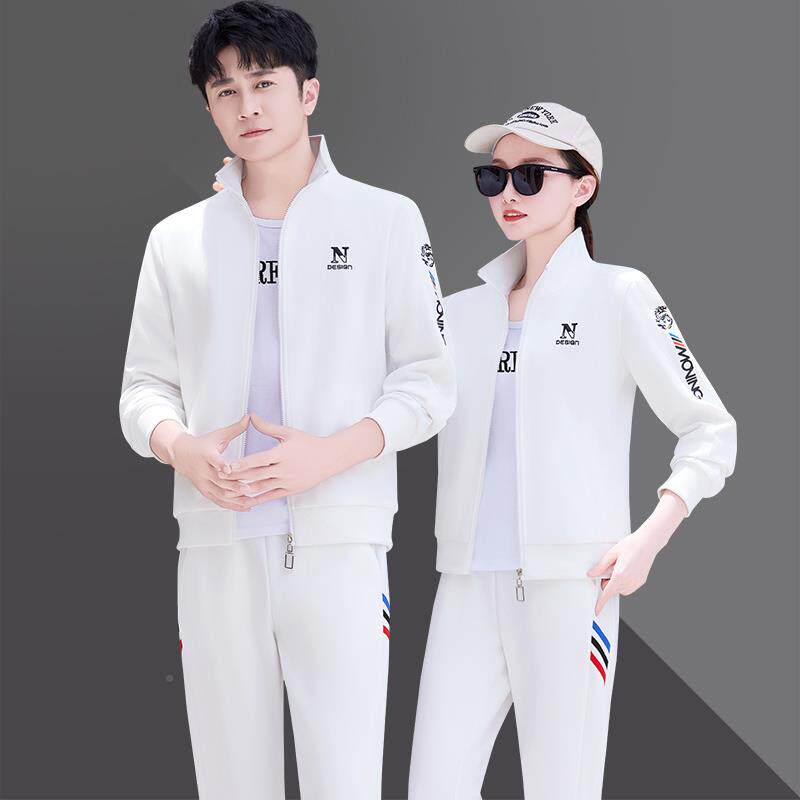 情侣运动套装秋季82541221新卫款衣男女男潮流休闲运女动服春秋跑