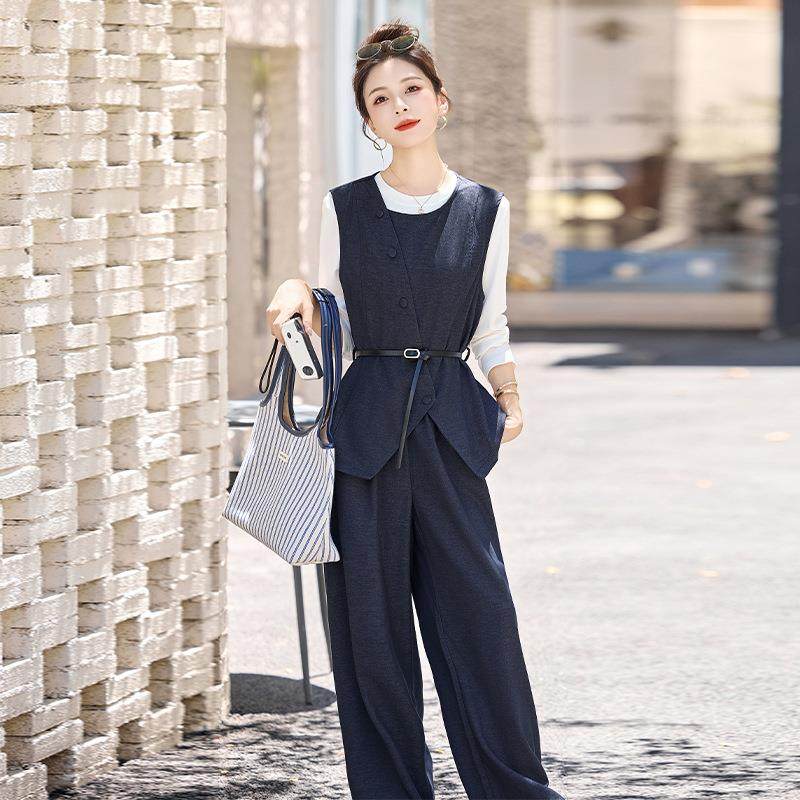 时尚套装秋季款女裤装系带甲长袖新马恤直筒裤三件CY8161-0套,女装/女士精品,时尚套装,淘宝优惠券,粉丝福利购,淘宝优惠卷