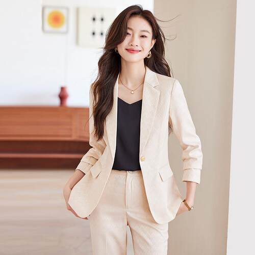 法款式高级西QXG-6893感西装外套女春秋跨境新时尚服秋季减年龄妈