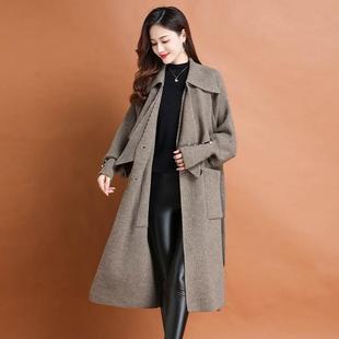 长款 针织羊毛中衫 韩版 秋冬季 风衣衣毛外套 女装 修身 时尚 新款