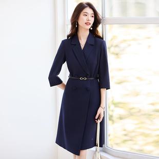 跨境春秋款西装连衣裙通勤气质款春秋收腰FLN5317职业装西新装高