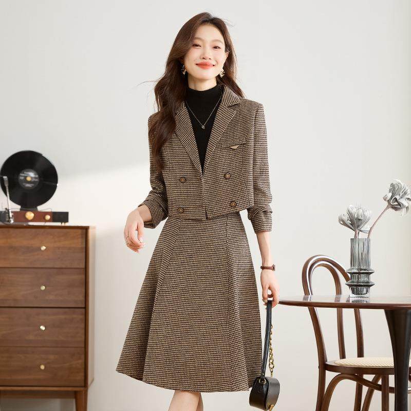 裙新款套装御姐气质女神范款业职装韩版格LB7508子西短装半两件套,女装/女士精品,时尚套装,淘宝优惠券,粉丝福利购,淘宝优惠卷