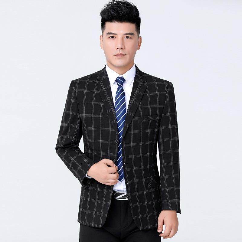 秋冬新中青年士格子西服商款务休闲爸爸8371-MV装羊服毛单西便外,男装,休闲西服,淘宝优惠券,粉丝福利购,淘宝优惠卷
