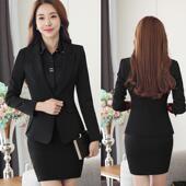 面试销售正装 秋传经典 工冬作统西服 套女XN 932长装 长袖 职业裤