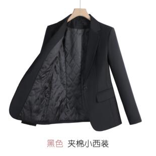 试秋冬新品夹棉加厚职业小装女生面工作服时尚一扣正西AL750780装