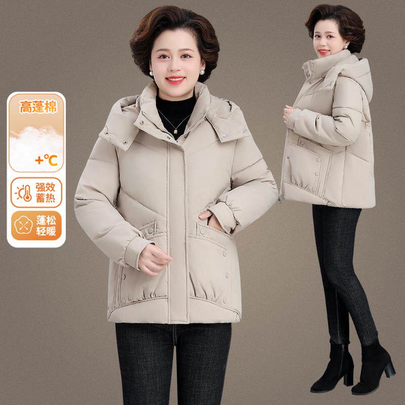 中老年冬装女外套8417051加加肥大棉士袄新款妈秋妈冬羽绒棉服奶