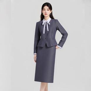 职服业装装学西装套女新款正装幼儿园教师YY2288园服英伦院风工作