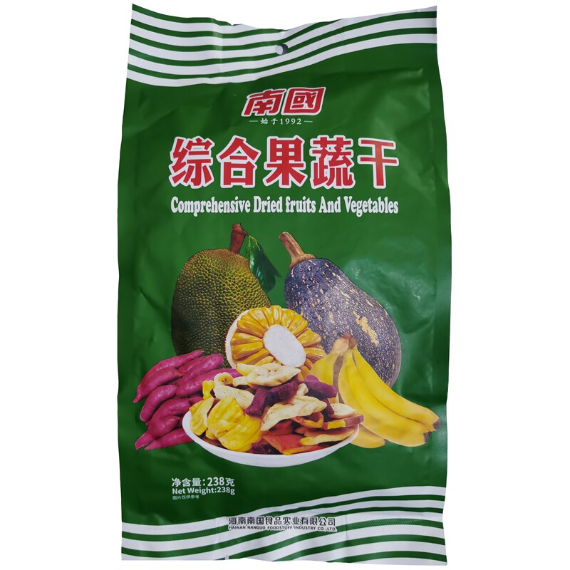海南旅游特产超市南国综合果蔬干238克手信年货香蕉紫薯菠萝蜜干