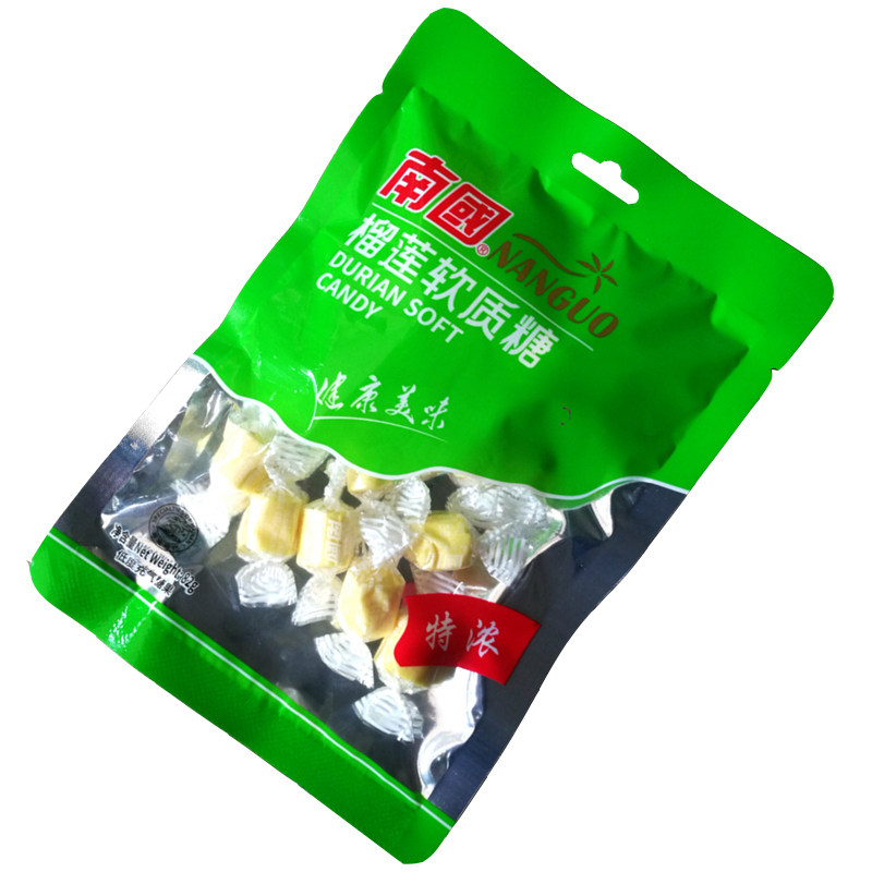 海南旅游特产超市南国榴莲软质糖82克水果味软糖小吃零食糖果食品