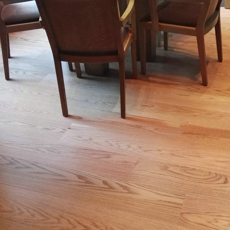 木源人家直销天然美国北美红橡木多层三层浅色锁扣实木复合地板