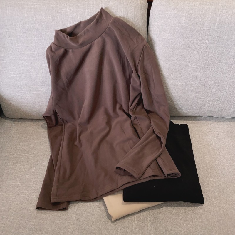 长袖简约百搭厚德绒女