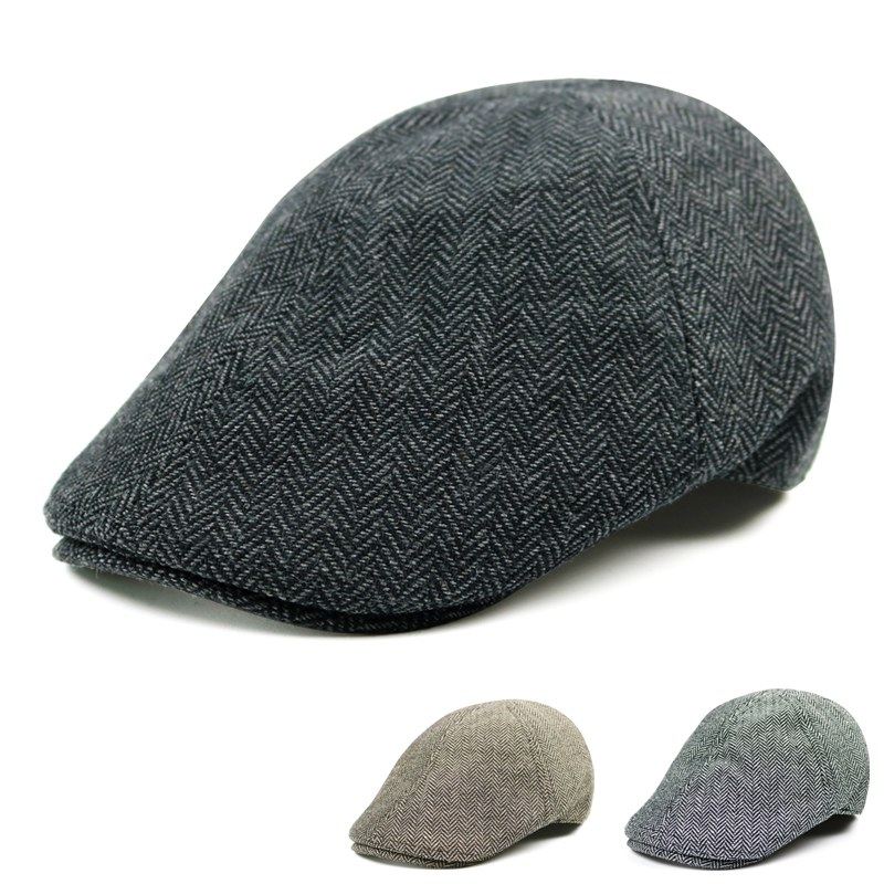 贝雷帽男春秋新款鸭舌帽韩版潮时尚前进帽青年文艺帽子休闲画家帽