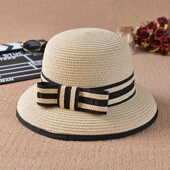 帽子女春夏秋时尚 沙滩太阳帽渔夫盆帽防晒遮阳可折叠休闲遮脸草帽