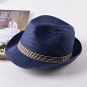 欧美休闲情侣帽小礼帽可折叠百搭草帽男女英伦帽韩版 帽子送防风绳