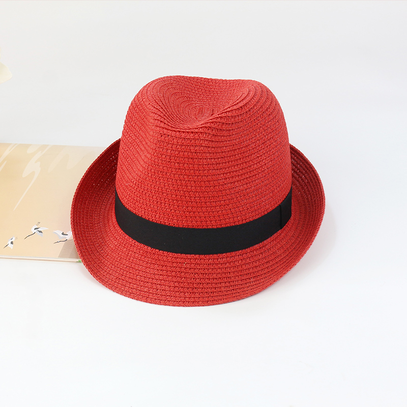 休闲礼帽夏季男女度假爵士帽海边出游沙滩帽可折叠草帽子百搭凉帽