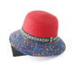 夏季 遇优美 出行女帽出游好搭撞色盆帽拼色遮阳帽优雅渔夫帽子