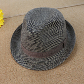 太阳帽出游草帽休闲风日常遮阳帽时尚 新款 短檐礼帽男女同款 英伦风