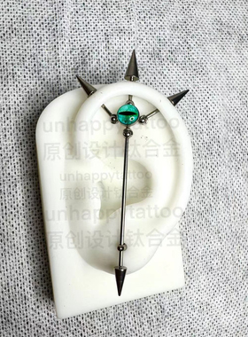 F136医用级钛合金恶魔三叉戟耳桥耳钉耳环解构耳桥工业耳桥