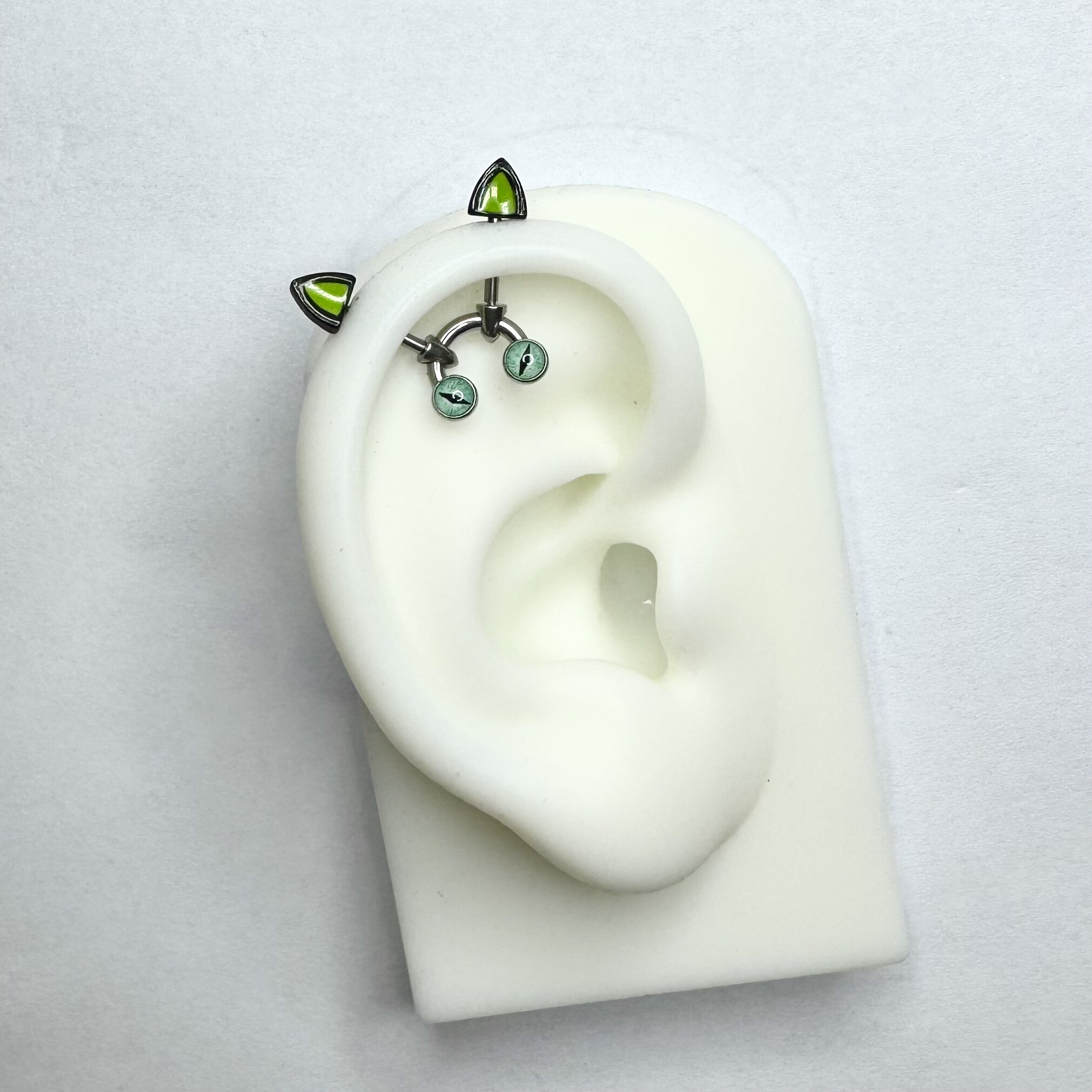 猫耳恶魔钉猫眼猫耳恶魔钉小众原创设计钛合金恶魔钉